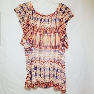 AB Studio woman Flutter sleeves Blouse 3x